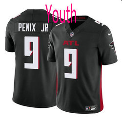 Youth Nike Atlanta Falcons #9 Michael Penix Jr Black 2024 Draft F.U.S.E Football Jersey
