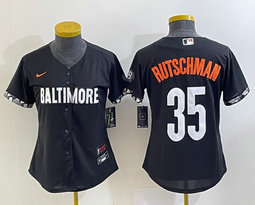 Youth Nike Baltimore Orioles #35 Adley Rutschman Black 2023 City Authentic Stitched MLB Jersey