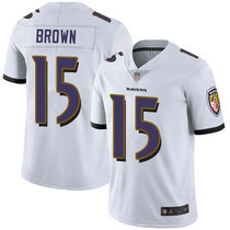 Youth Nike Baltimore Ravens #15 Marquise Brown White Vapor Untouchable Authentic Stitched NFL Jersey