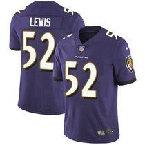 Youth Nike Baltimore Ravens #52 Ray Lewis Purple Vapor Untouchable Limited Authentic Stitched NFL Jersey