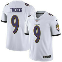 Youth Nike Baltimore Ravens #9 Justin Tucker White Vapor Untouchable Limited Authentic Stitched NFL Jersey