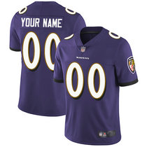 Youth Nike Baltimore Ravens Customized Purple Limited Vapor Untouchable Authentic Stitched NFL Jerseys