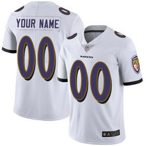 Youth Nike Baltimore Ravens Customized White Limited Vapor Untouchable Authentic Stitched NFL Jerseys