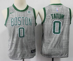 Youth Nike Boston Celtics #0 Jayson Tatum City With Advertising Authentic Stitched NBA Jersey