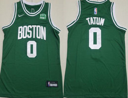 Youth Nike Boston Celtics #0 JASON TATUM Green With Advertising 22-23 Authentic Stitched NBA Jersey