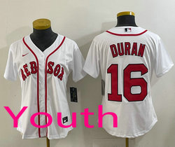 Youth Nike Boston Red Sox #16 Jarren Duran White Authentic stitched MLB jersey
