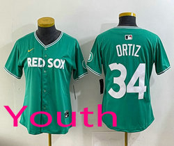Youth Nike Boston Red Sox #34 David Ortiz Green City Jersey