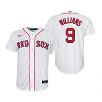 Youth Nike Boston Red Sox #9 Ted Williams White Authentic stitched MLB jersey