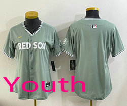 Youth Nike Boston Red Sox Blank Green 2025 City MLB Jersey