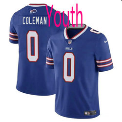 Youth Nike Buffalo Bills #0 Keon Coleman Blue 2024 Draft Vapor Untouchable Football Jersey