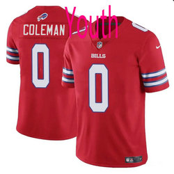 Youth Nike Buffalo Bills #0 Keon Coleman Red 2024 Draft Vapor Untouchable Football Jersey