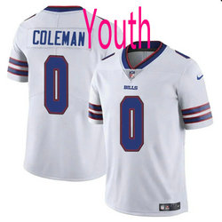 Youth Nike Buffalo Bills #0 Keon Coleman White 2024 Draft Vapor Untouchable Football Jersey