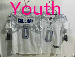 Youth Nike Buffalo Bills #0 Keon Coleman White Rivalries Stitched Football Jersey