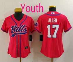 Youth Nike Buffalo Bills #17 Josh Allen Red Joint adults Authentic Stitched baseball jersey