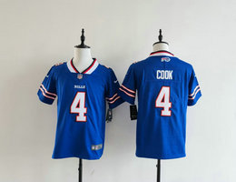 Youth Nike Buffalo Bills #4 James Cook Blue Vapor Untouchable Authentic Stitched NFL Jersey