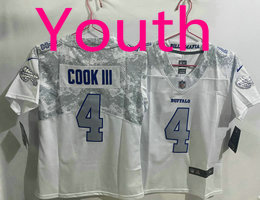 Youth Nike Buffalo Bills #4 James Cook White Rivalries Stitched Football Jersey
