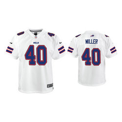 Youth Nike Buffalo Bills #40 Von Miller White Vapor Untouchable Authentic Stitched NFL Jersey