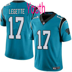 Youth Nike Carolina Panthers #17 Xavier Legette Blue 2024 Draft Vapor Untouchable Football Jersey