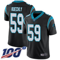 Youth Nike Carolina Panthers #59 Luke Kuechly 100th Season Black Vapor Untouchable Limited Authentic Stitched NFL Jersey