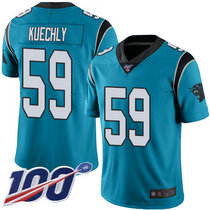 Youth Nike Carolina Panthers #59 Luke Kuechly 100th Season Blue Vapor Untouchable Limited Authentic Stitched NFL Jersey