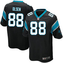 Youth Nike Carolina Panthers #88 Greg Olsen Black Authentic stitched NFL jersey