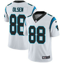 Youth Nike Carolina Panthers #88 Greg Olsen White Vapor Untouchable Limited Authentic Stitched NFL Jersey