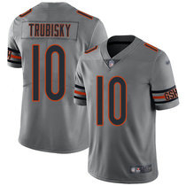 Youth Nike Chicago Bears #10 Mitchell Trubisky Grey Inverted Legend Vapor Untouchable Authentic Stitched NFL jersey
