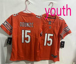 Youth Nike Chicago Bears #15 Rome Odunze Orange Vapor Untouchable Authentic Stitched NFL Jersey