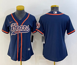 Youth Nike Chicago Bears Blue Joint adults Authentic Stitched baseball jersey