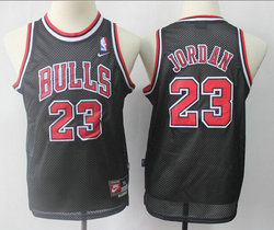 Youth Nike Chicago Bulls #23 Michael Jordan Black Throwback Authentic Stitched NBA jerseys