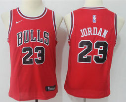 Youth Nike Chicago Bulls #23 Michael Jordan Red Authentic Stitched NBA jerseys
