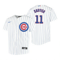 Youth Nike Chicago Cubs #11 Yu Darvish White Authentic Stitched MLB Jersey