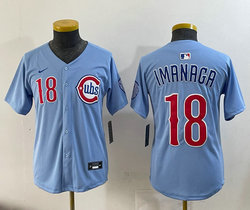 Youth Nike Chicago Cubs #18 Shota Imanaga Blue 2024-25 2nd Alternate Limited Stitched Jersey