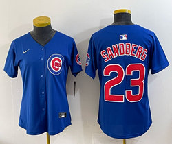 Youth Nike Chicago Cubs #23 Ryne Sandberg Blue Authentic stitched MLB jersey