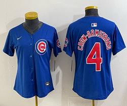 Youth Nike Chicago Cubs #4 Pete Crow-Armstrong Blue Stitched Baseball Jersey
