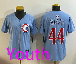 Youth Nike Chicago Cubs #44 Anthony Rizzo 2025 Blue 2nd Authentic Stitched MLB Jersey
