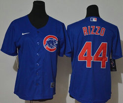 Youth Nike Chicago Cubs #44 Anthony Rizzo Blue Game Authentic Stitched MLB Jersey