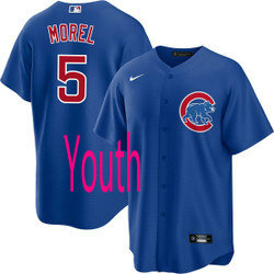 Youth Nike Chicago Cubs #5 Christopher Morel Chicago Blue Game Stitched MLB Jersey