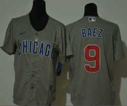 Youth Nike Chicago Cubs #9 Javier Baez Grey Game Authentic Stitched MLB Jersey