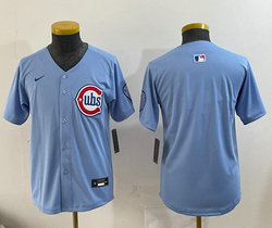 Youth Nike Chicago Cubs Blank 2024-25 Blue 2nd Stitched Baseball Jersey