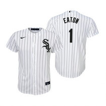 Youth Nike Chicago White Sox #1 Adam Eaton Game White Authentic Stitched MLB Jersey