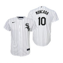 Youth Nike Chicago White Sox #10 Yoan Moncada White Authentic Stitched MLB Jersey