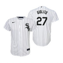 Youth Nike Chicago White Sox #27 Lucas Giolito White Authentic Stitched MLB Jersey