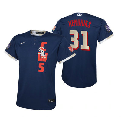Youth Nike Chicago White Sox #31 Liam Hendriks 2021 All star Blue Game Authentic Stitched MLB Jersey