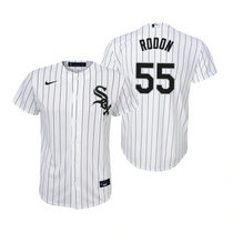 Youth Nike Chicago White Sox #55 Carlos Rodon White Authentic Stitched MLB Jersey