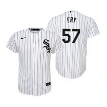 Youth Nike Chicago White Sox #57 Jace Fry White Authentic Stitched MLB Jersey