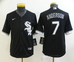 Youth Nike Chicago White Sox #7 Tim Anderson Black Authentic Stitched MLB Jersey