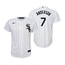 Youth Nike Chicago White Sox #7 Tim Anderson White Authentic Stitched MLB Jersey