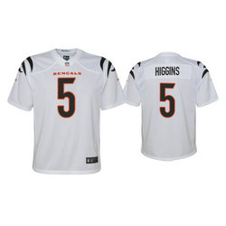 Youth Nike Cincinnati Bengals #5 Tee Higgins White Vapor Untouchable Stitched Football Jersey
