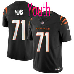 Youth Nike Cincinnati Bengals #71 Amarius Mims Black 2024 Draft Vapor Untouchable Football Jersey